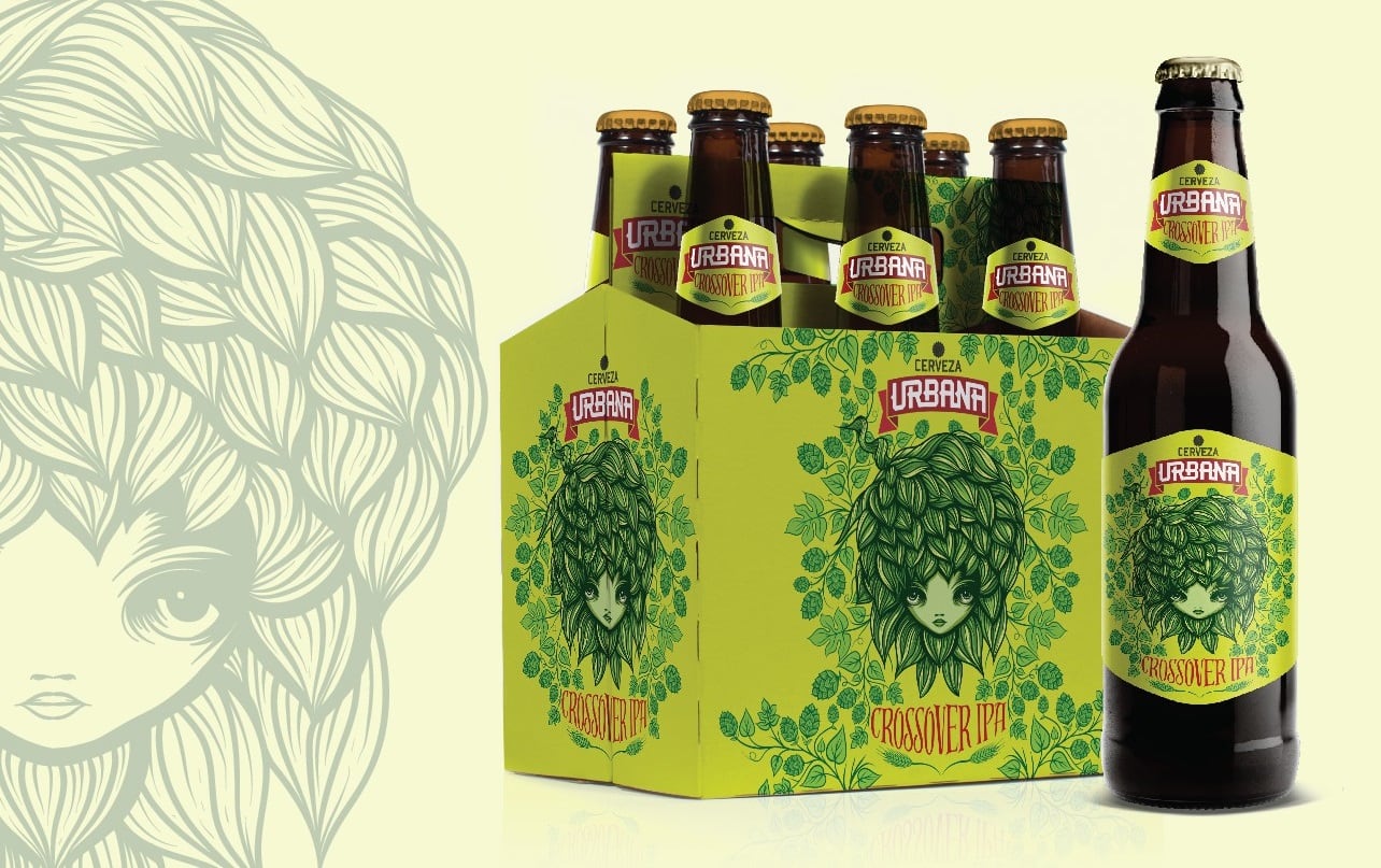 Urbana sustainable beer packaging design.