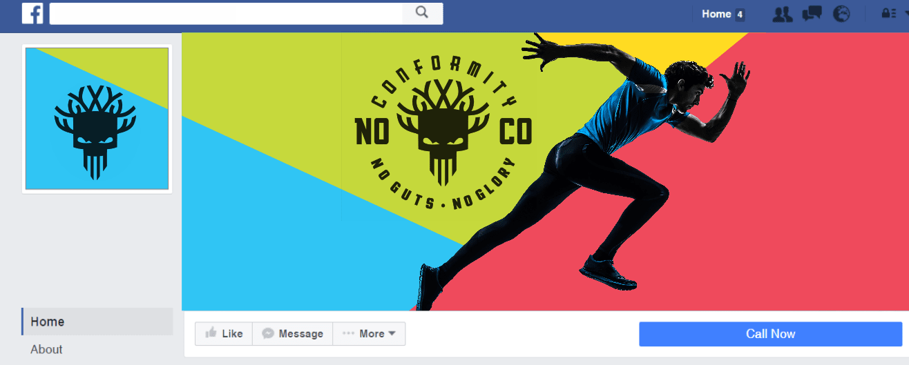 Colorful facebook avatar and cover design