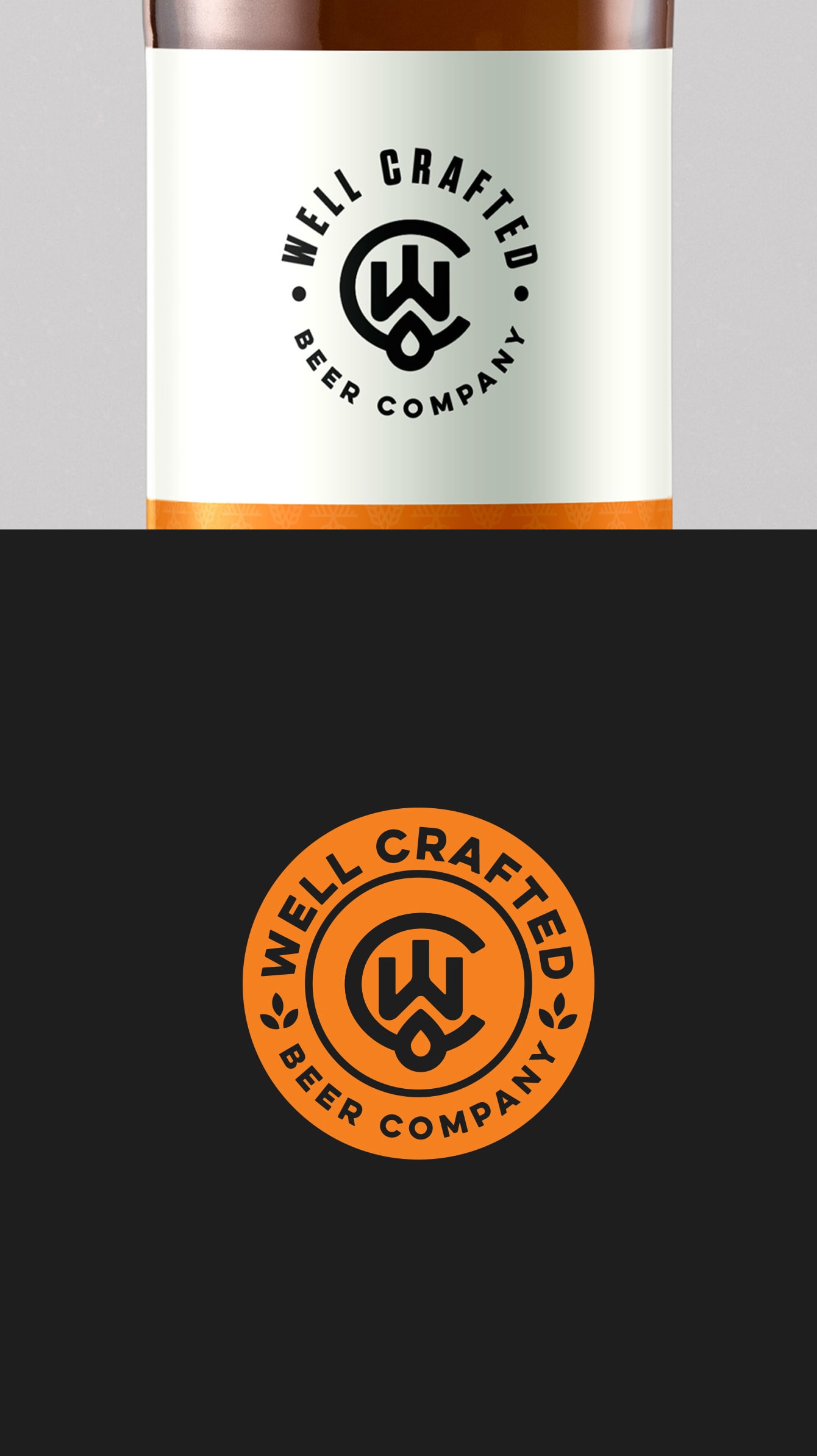 Orange and black brand design