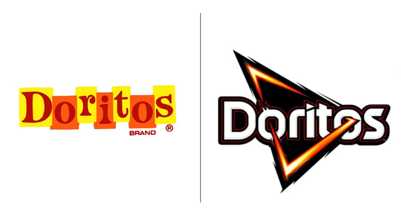 Doritos logo famous brand logo evolution