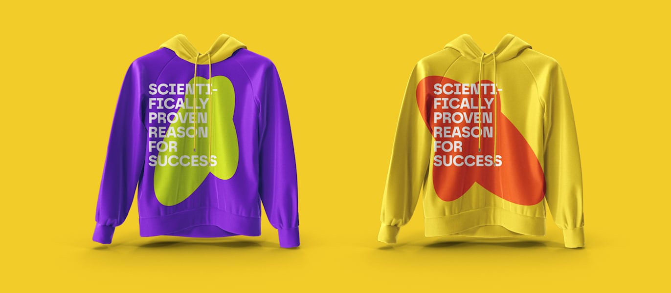 Branded hoodies as a part of visual identity
