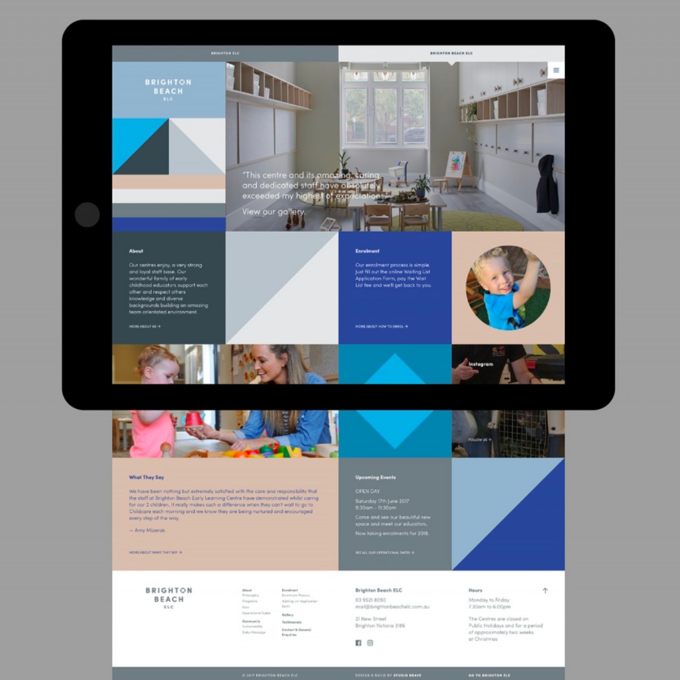 Brand design applied to a digital brochure