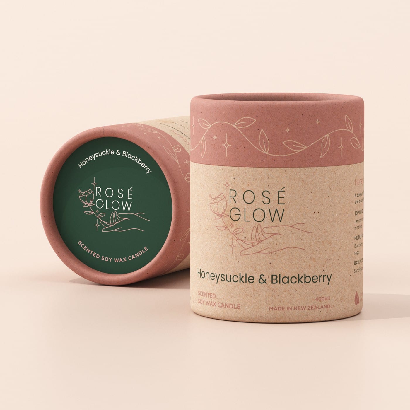 Delicate sans serif font design for a candle brand