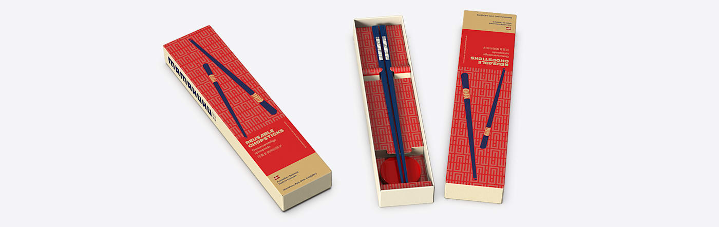 Branded packaging design for chopsticks