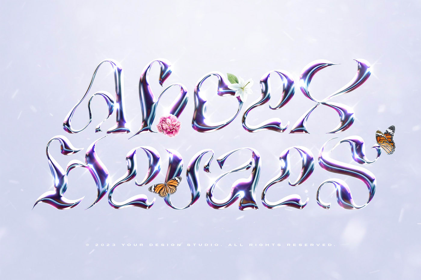 Abbildung des Logodesigns zeigt den abstrakten psychedelischen Trend.