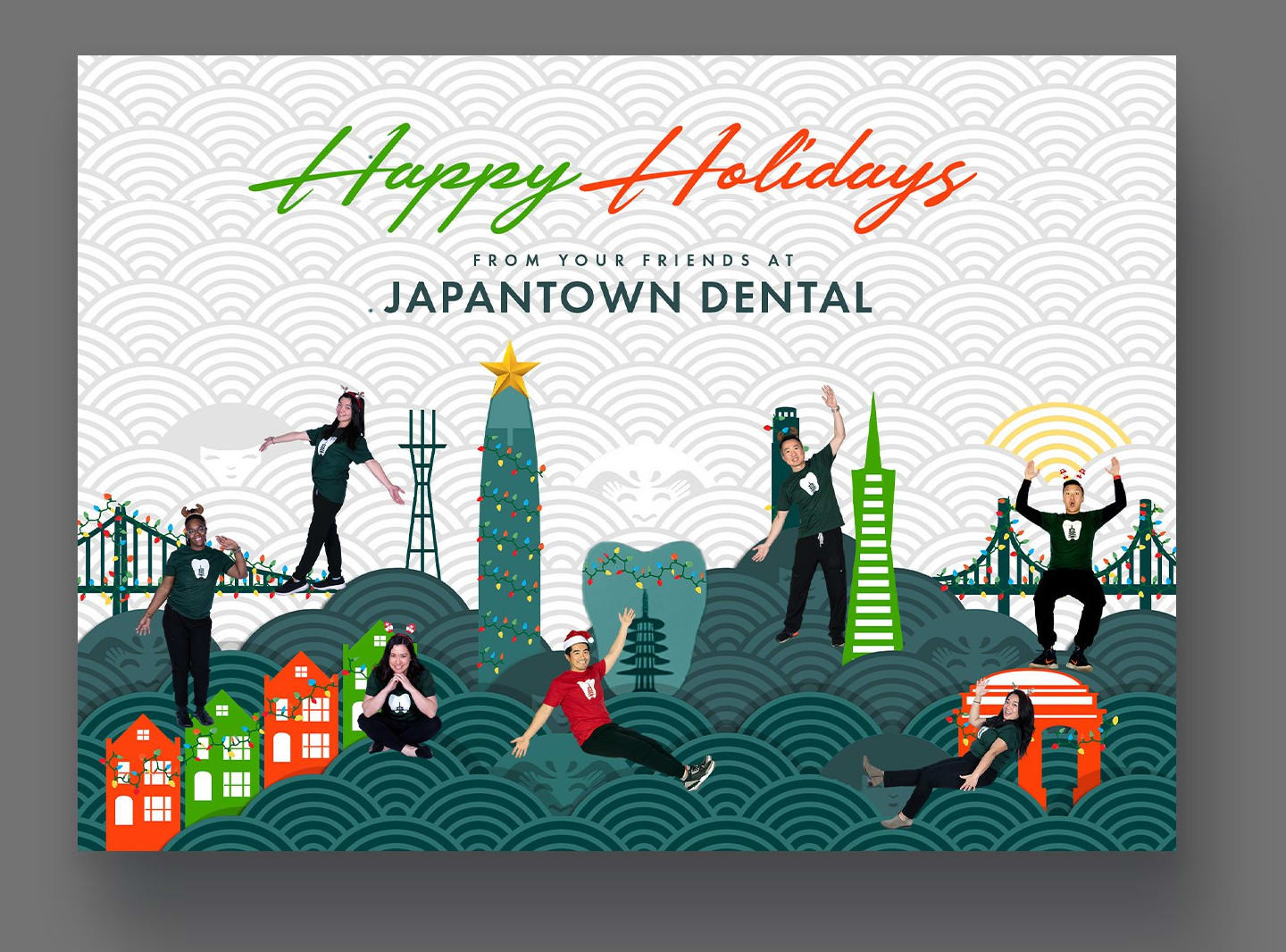 Personalized business Christmas card design