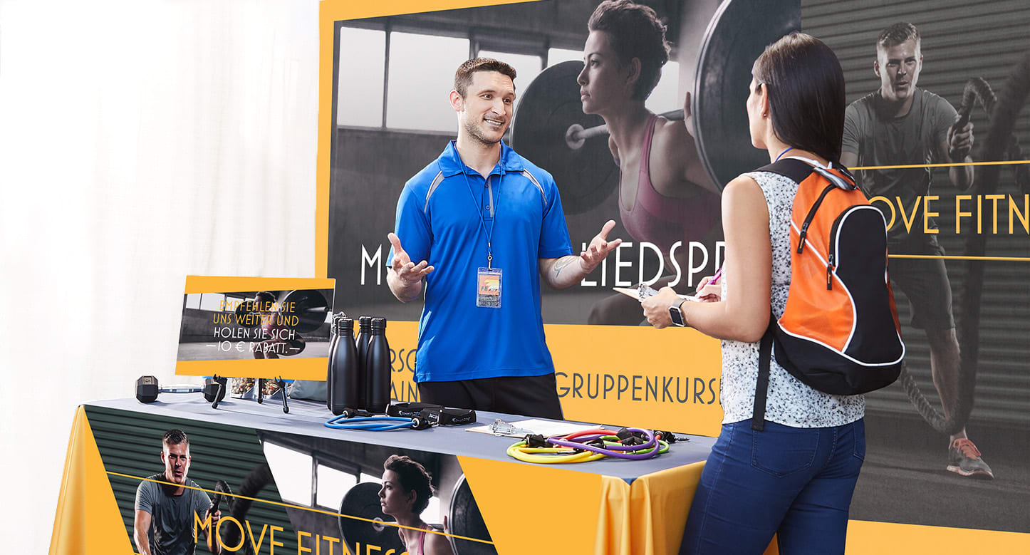 kreativer Messestand