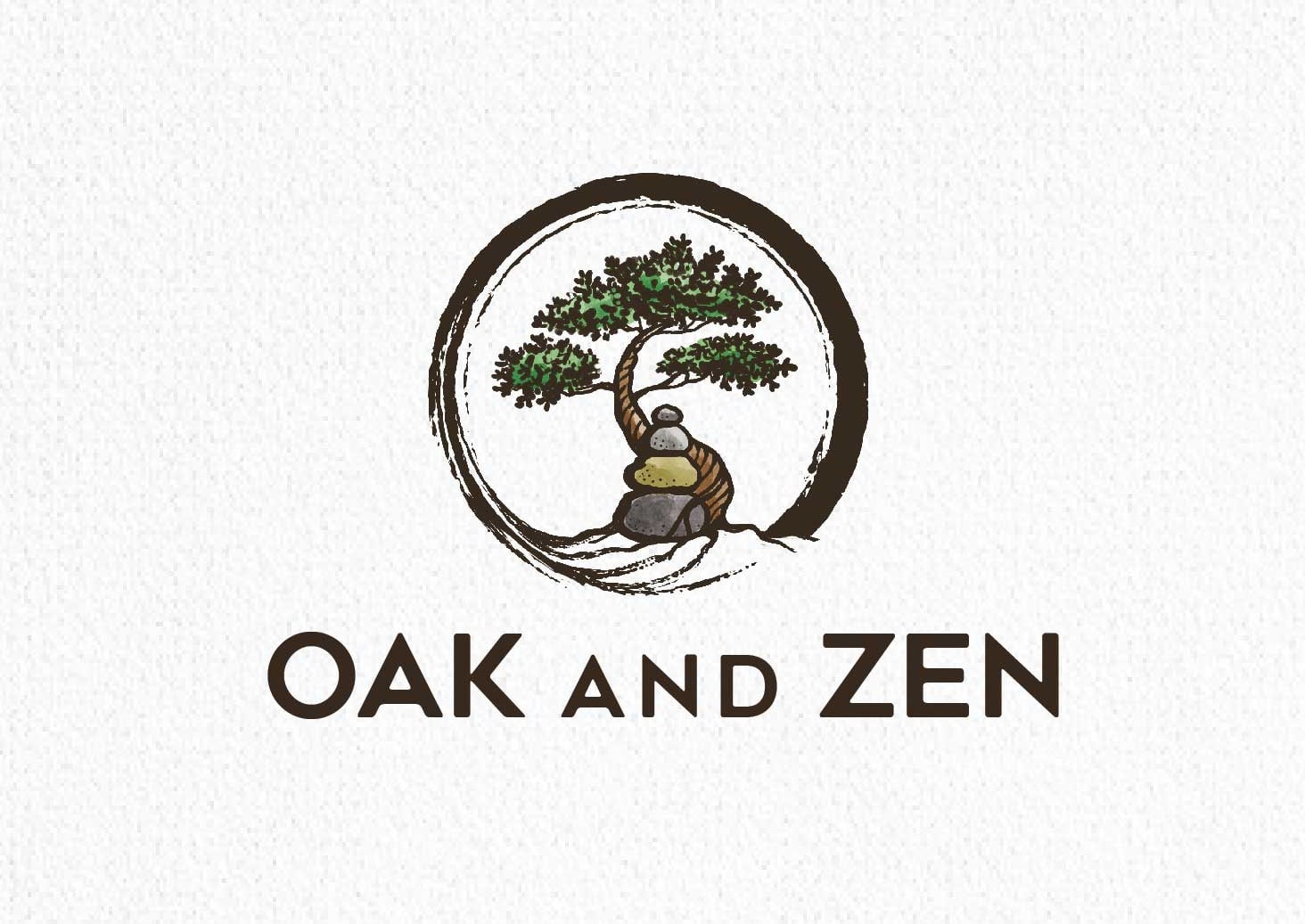 bonsai logo with stones