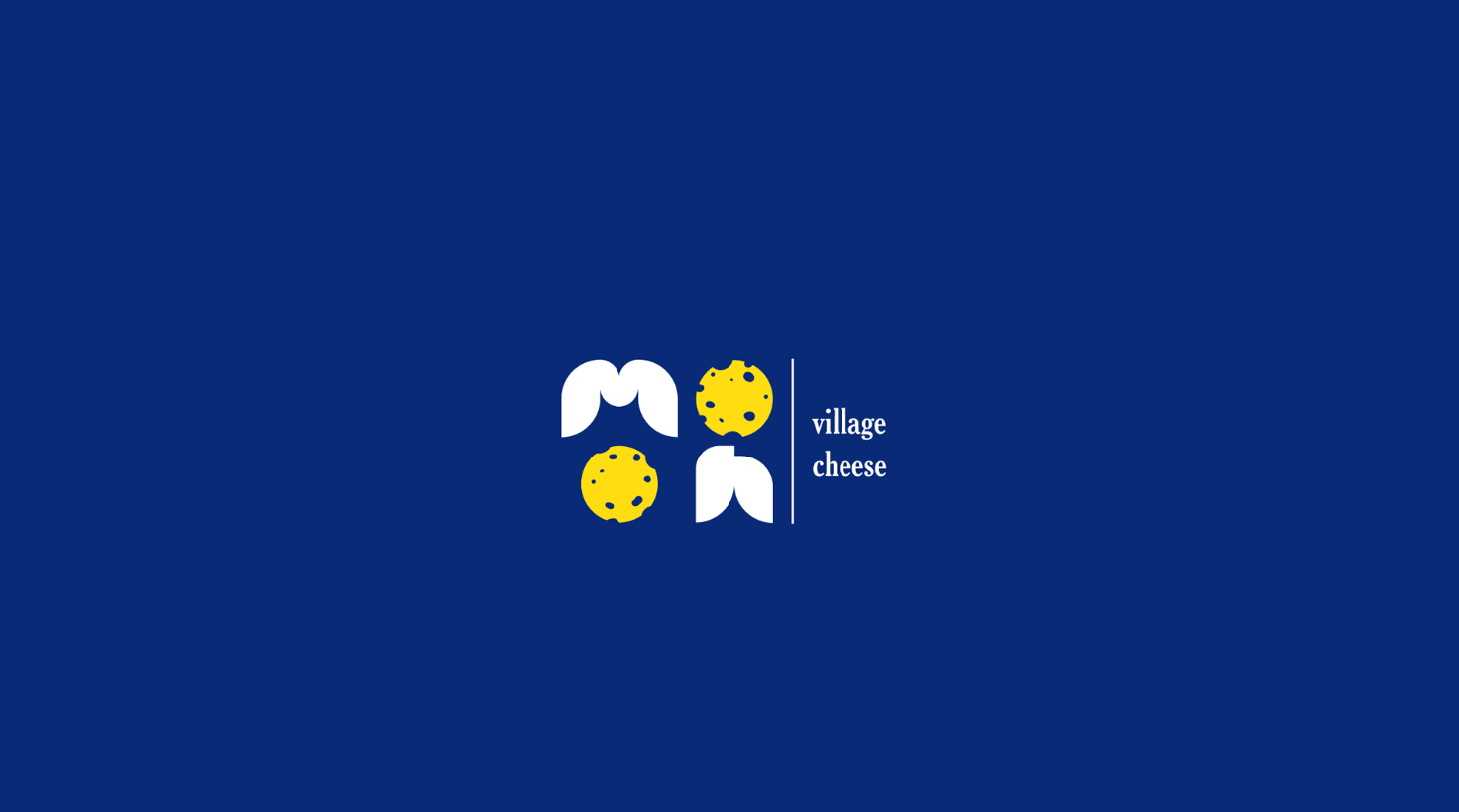 Abbildung des Logodesigns für Moon Village Cheese zeigt den geometrischen Ikonographie-Trend.