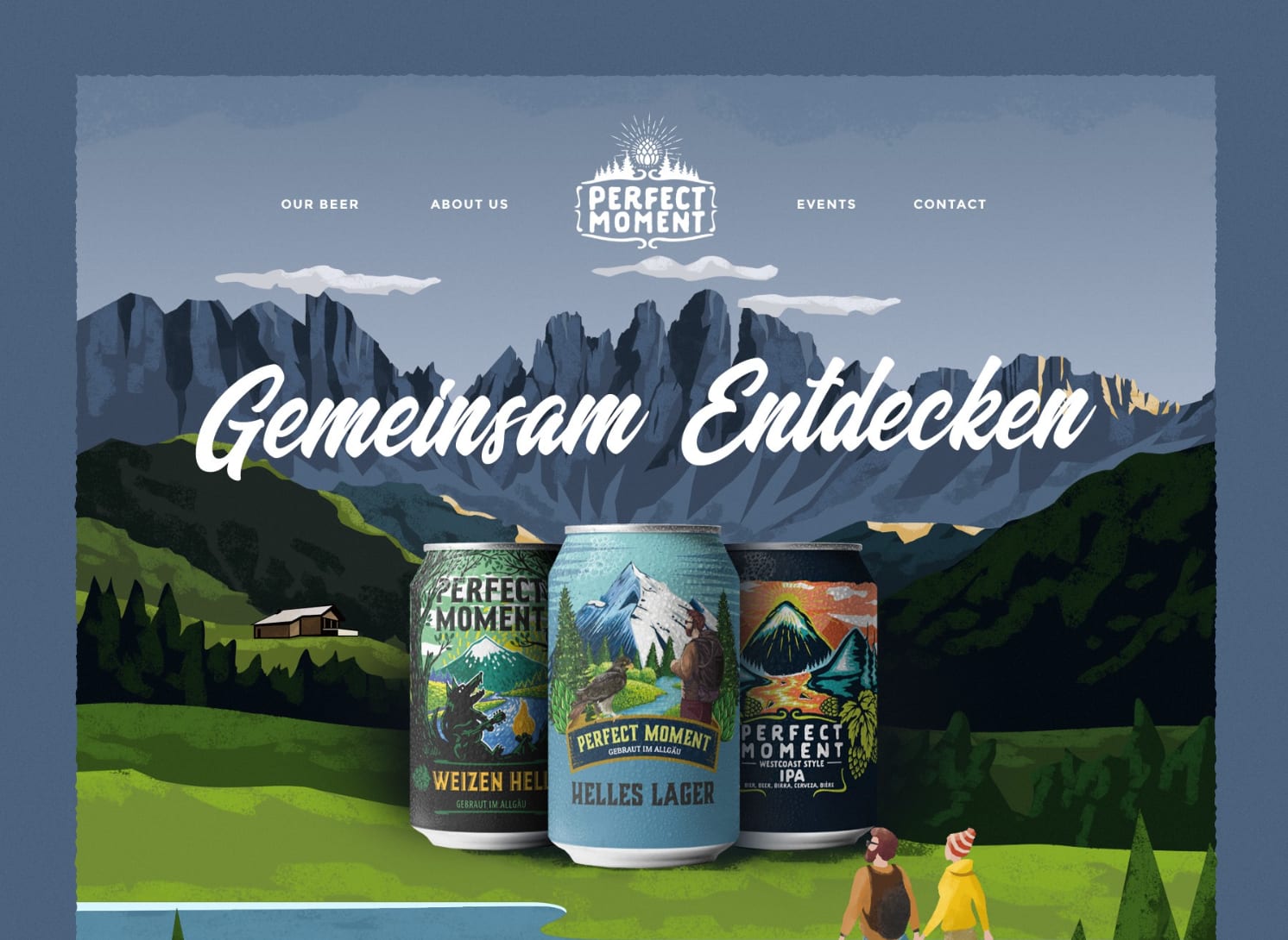 Website design for a beer brand