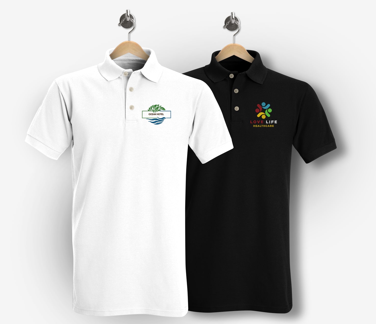Polo T-shirt with the logo placed on the left chest