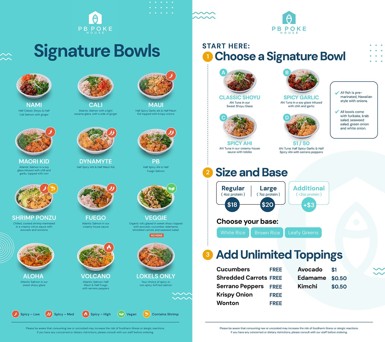 Modèle de menu de restaurant utilisant des photos pour illustrer chaque plat proposé