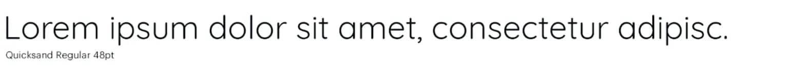 Die Schriftart Quicksand ist eine einfach zu lesende Schriftart.