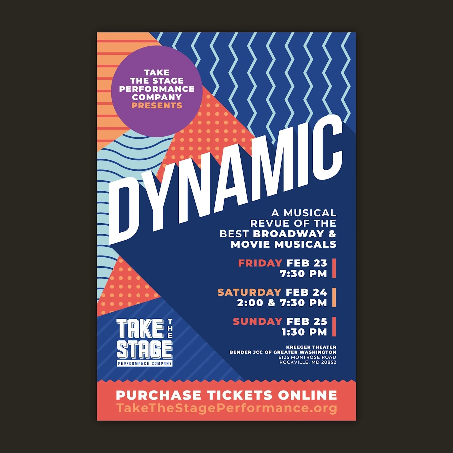 Poster design with a clear CTA at the bottom