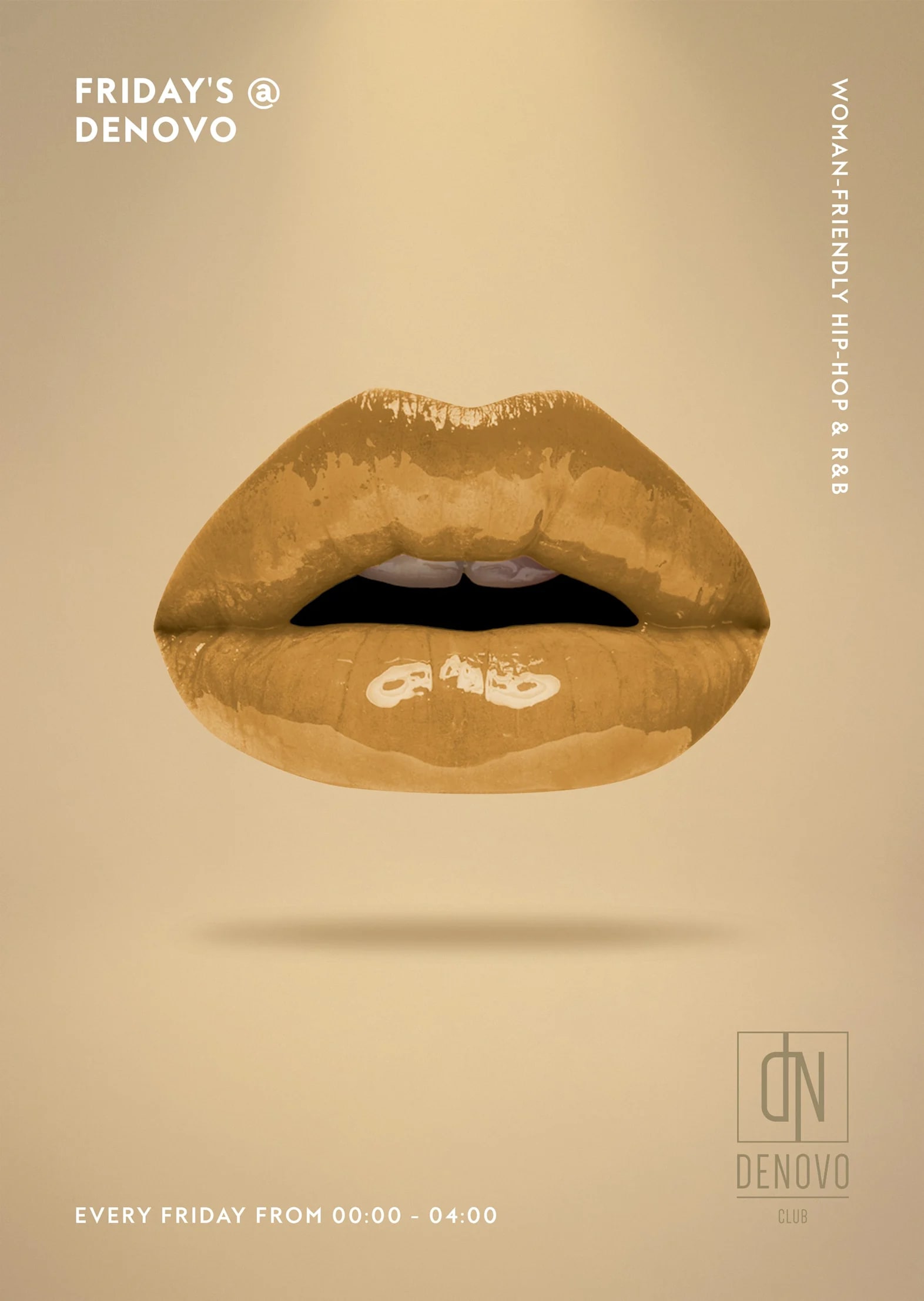 Minimalistic poster design for a club