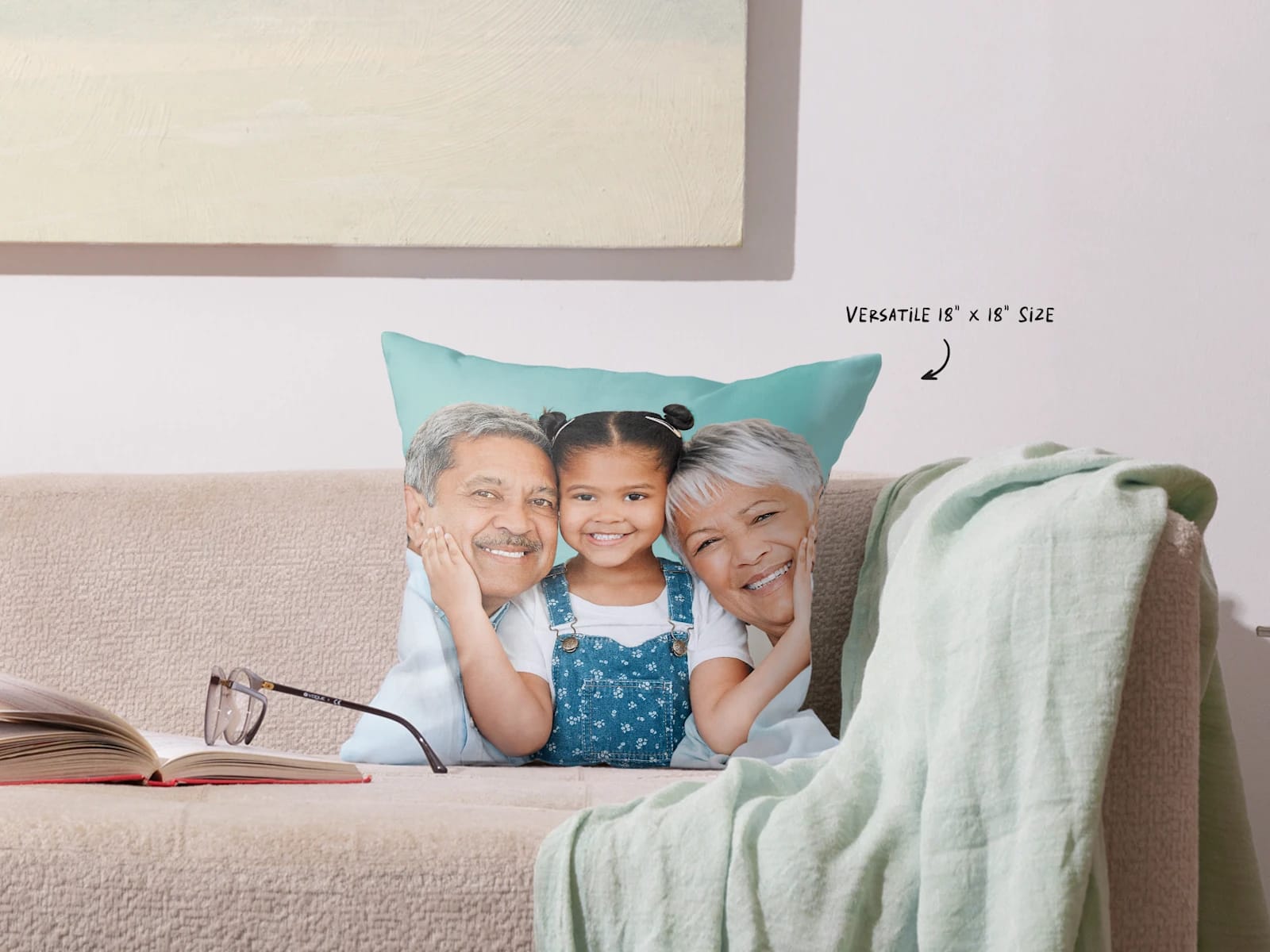 50th birthday gift idea: Custom pillow with a photo