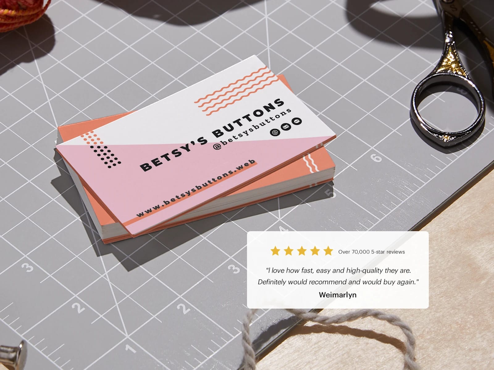 Review of VistaPrint’s business card printing services to analyze brand positioning