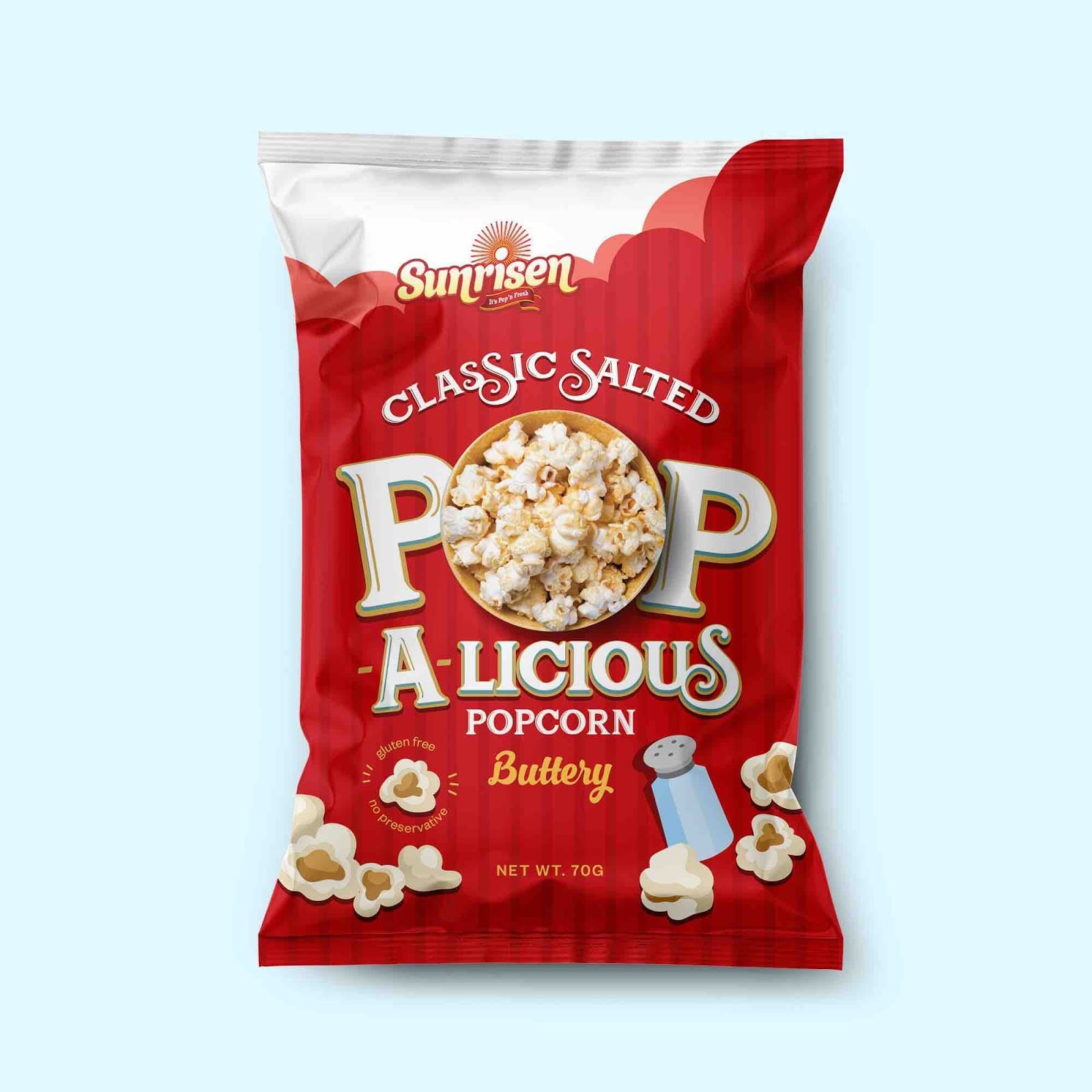 Red popcorn bag