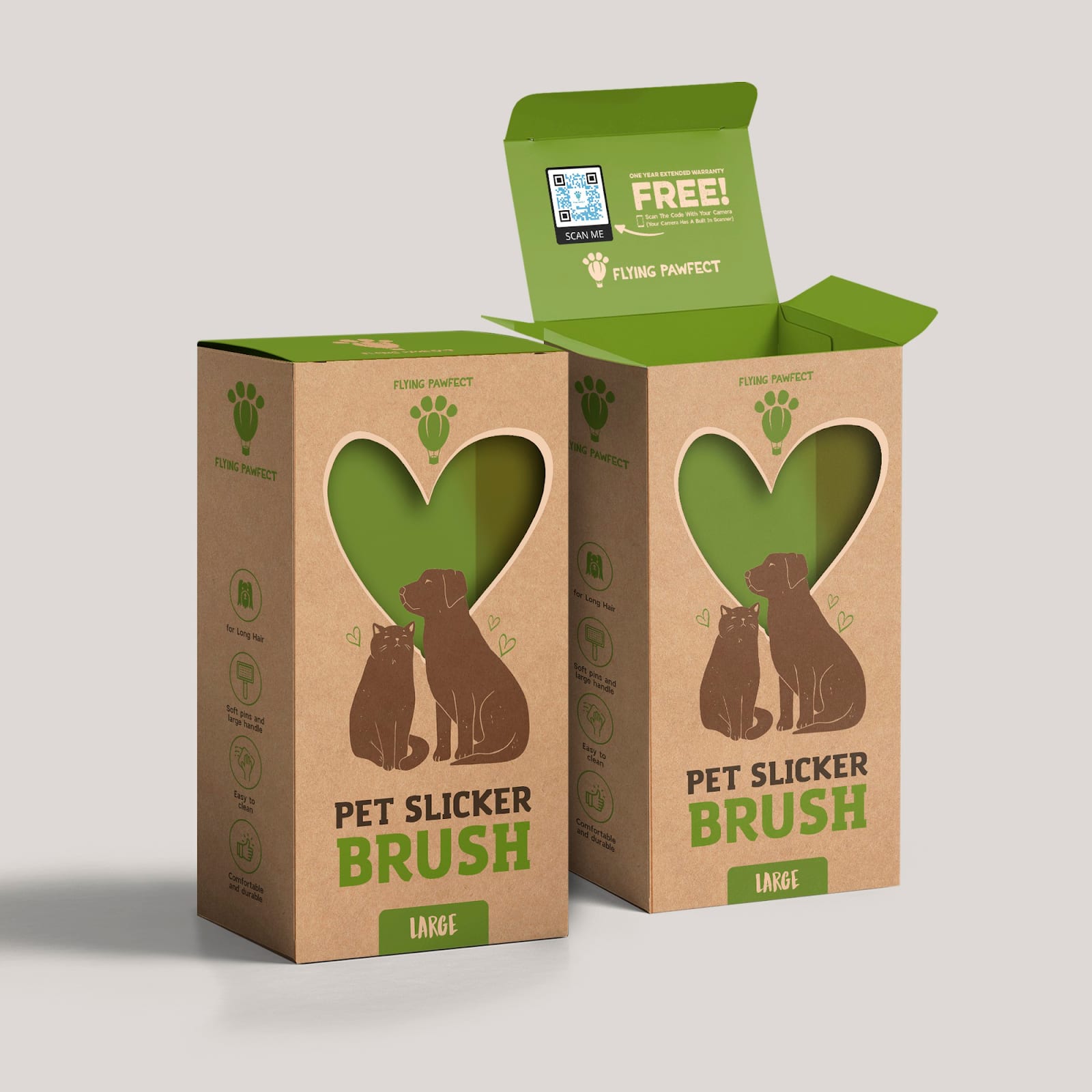 QR code packaging used for product marketing.