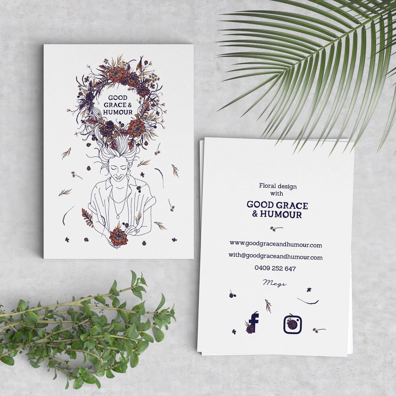 Carte de visite pour Good Grace créée par Mad pepper