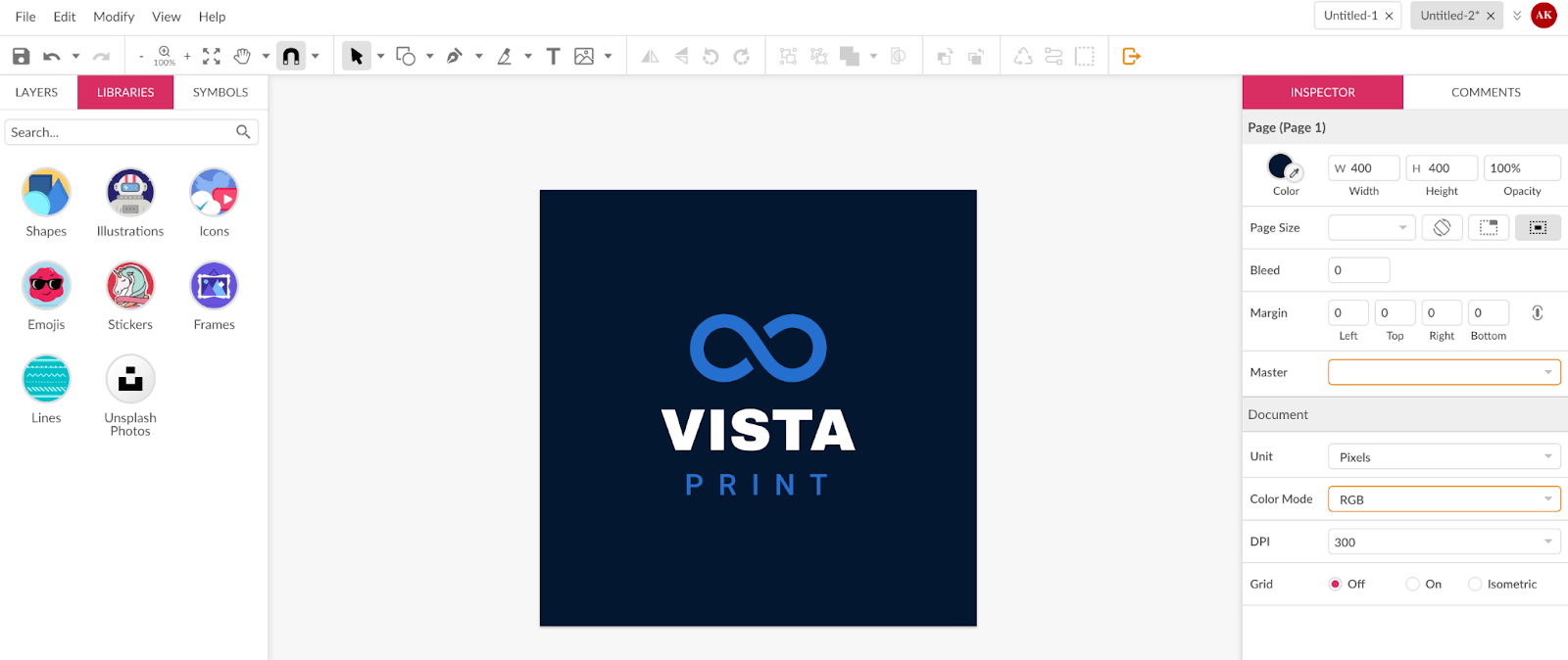 Corel Vector logo design software.