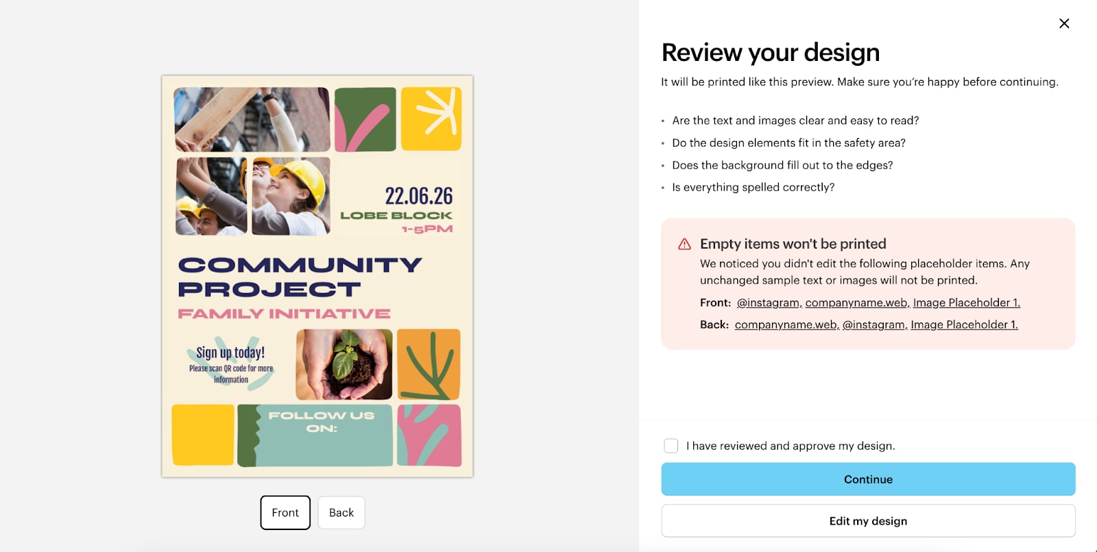 How to make a flyer on VistaPrint.