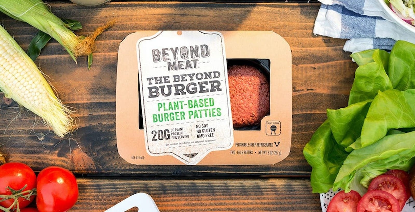 Beyond Meat vegetable burger, an example of eco-friendly brands.