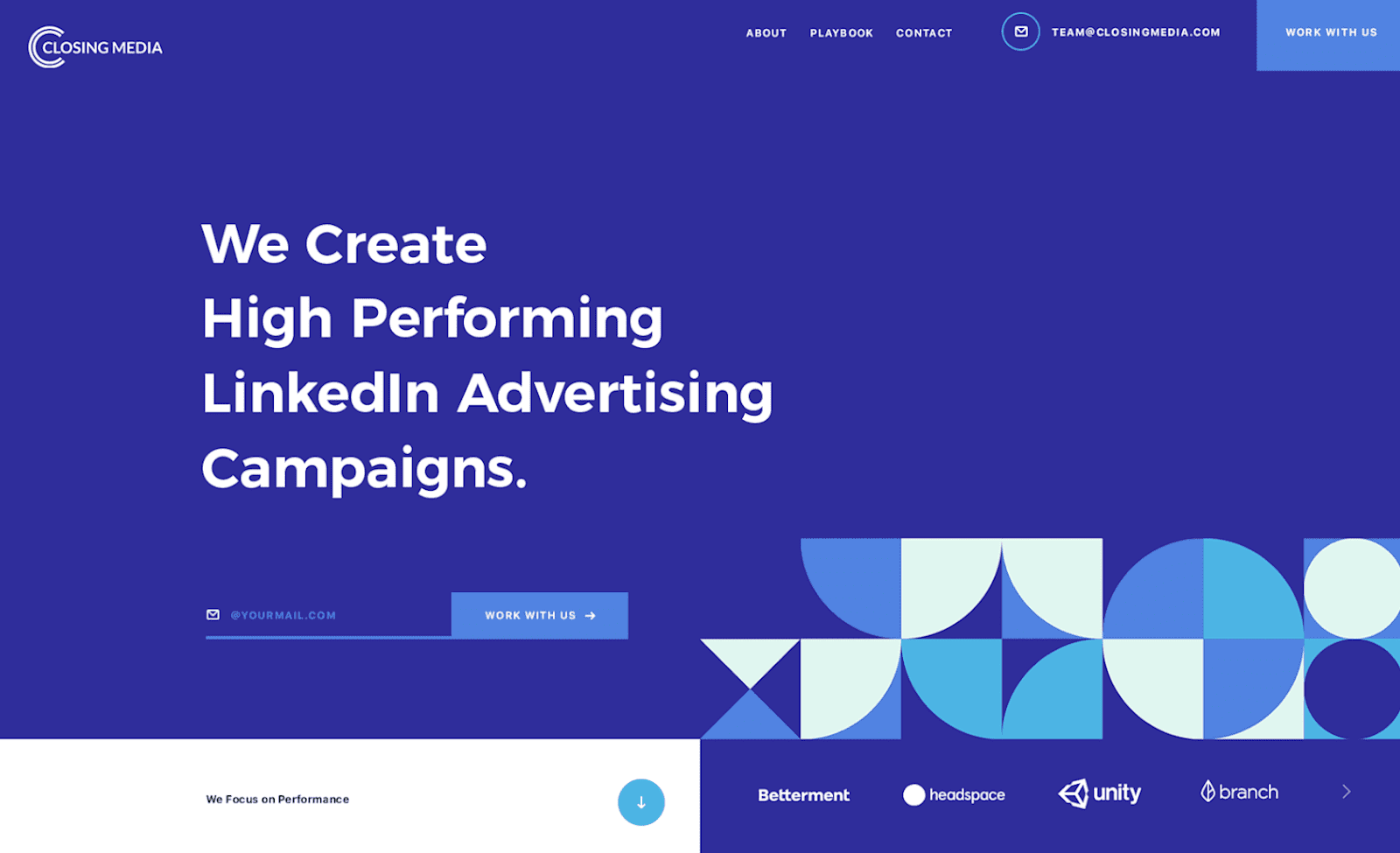 Screenshot of a business website with clean layout and navigation.