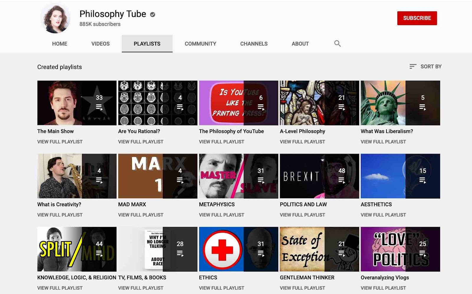 Philosophy Tube playlists
