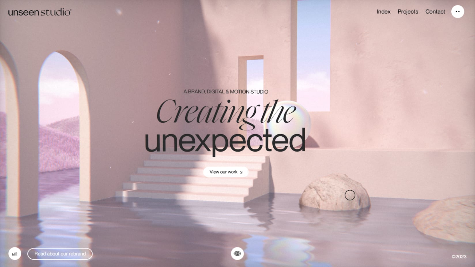 Unseen studio website design