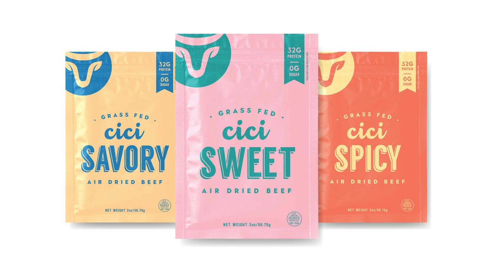 Product packaging pouch design for a dried beef jerky brand