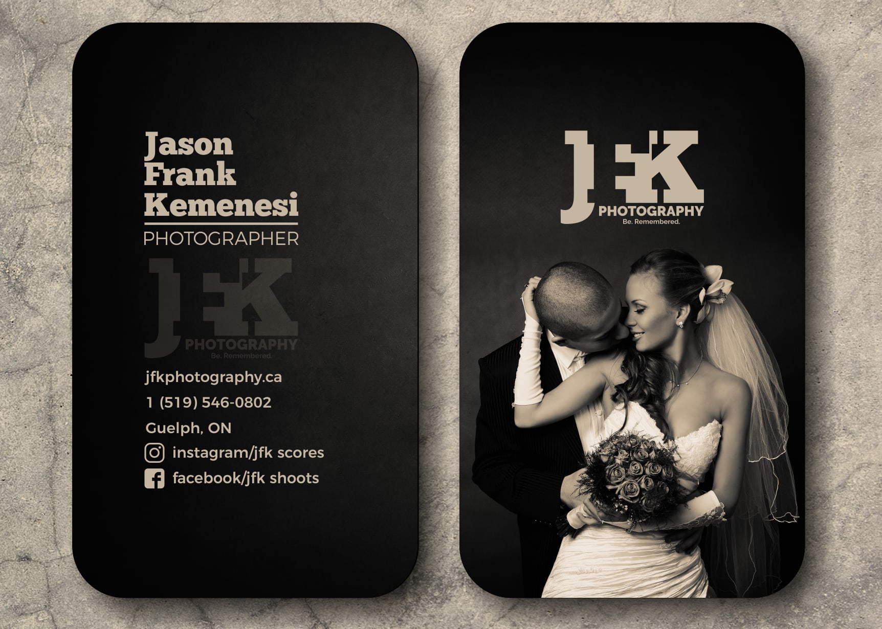Wedding photographer business card idea