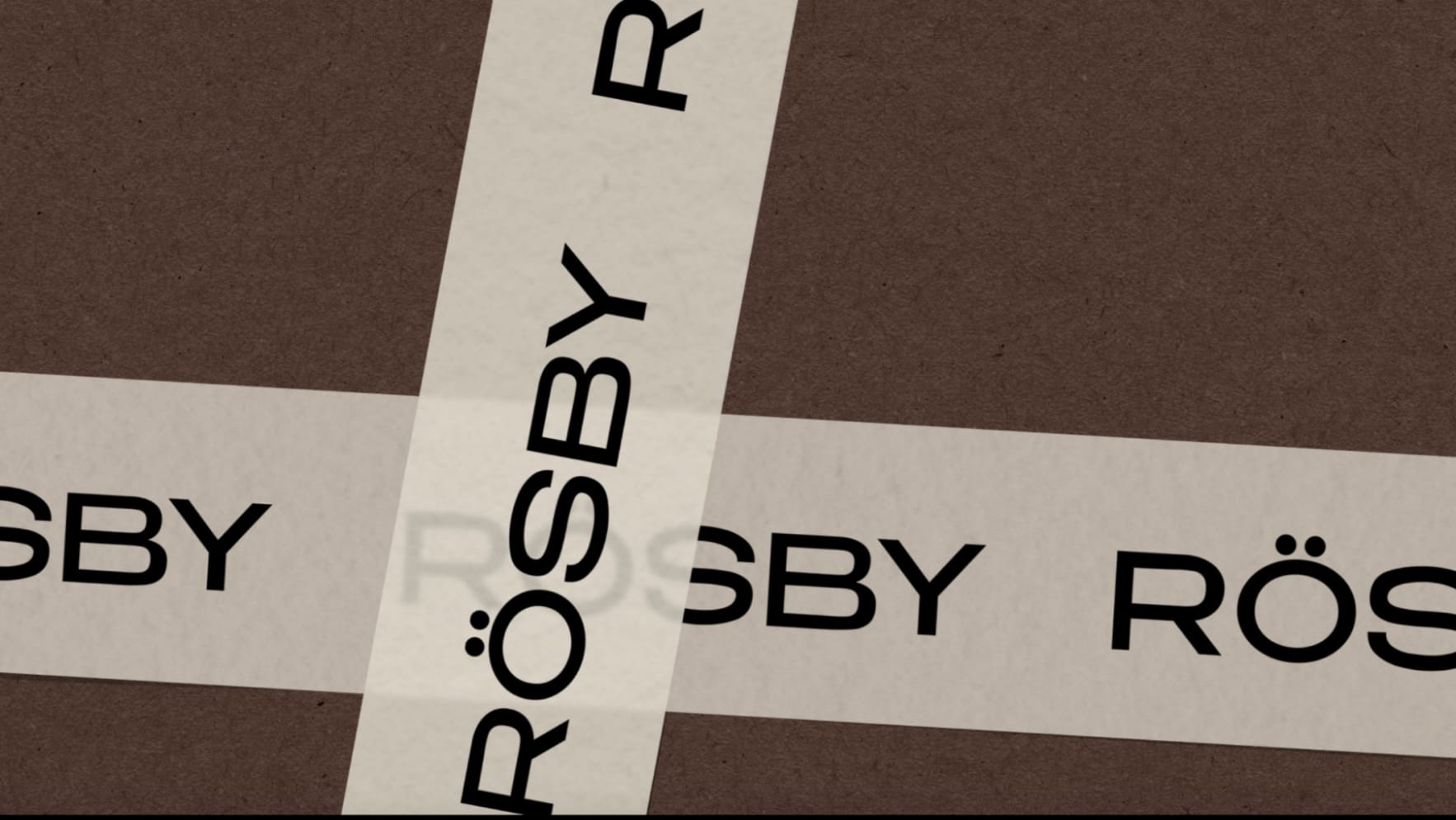 Logo et identité visuelle créés pour la marque de vêtements Rösby.