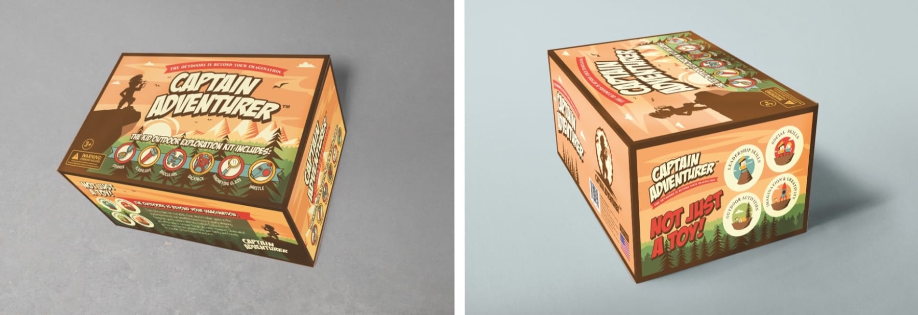 Captain adventurer box packaging