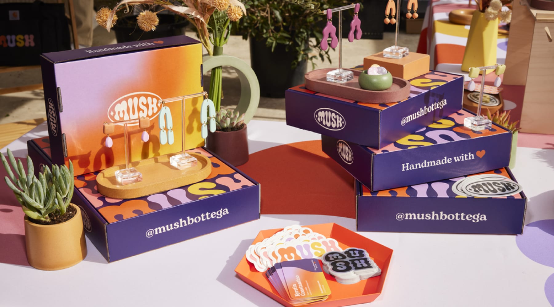 Products, packaging and marketing materials in the same visual brand identity