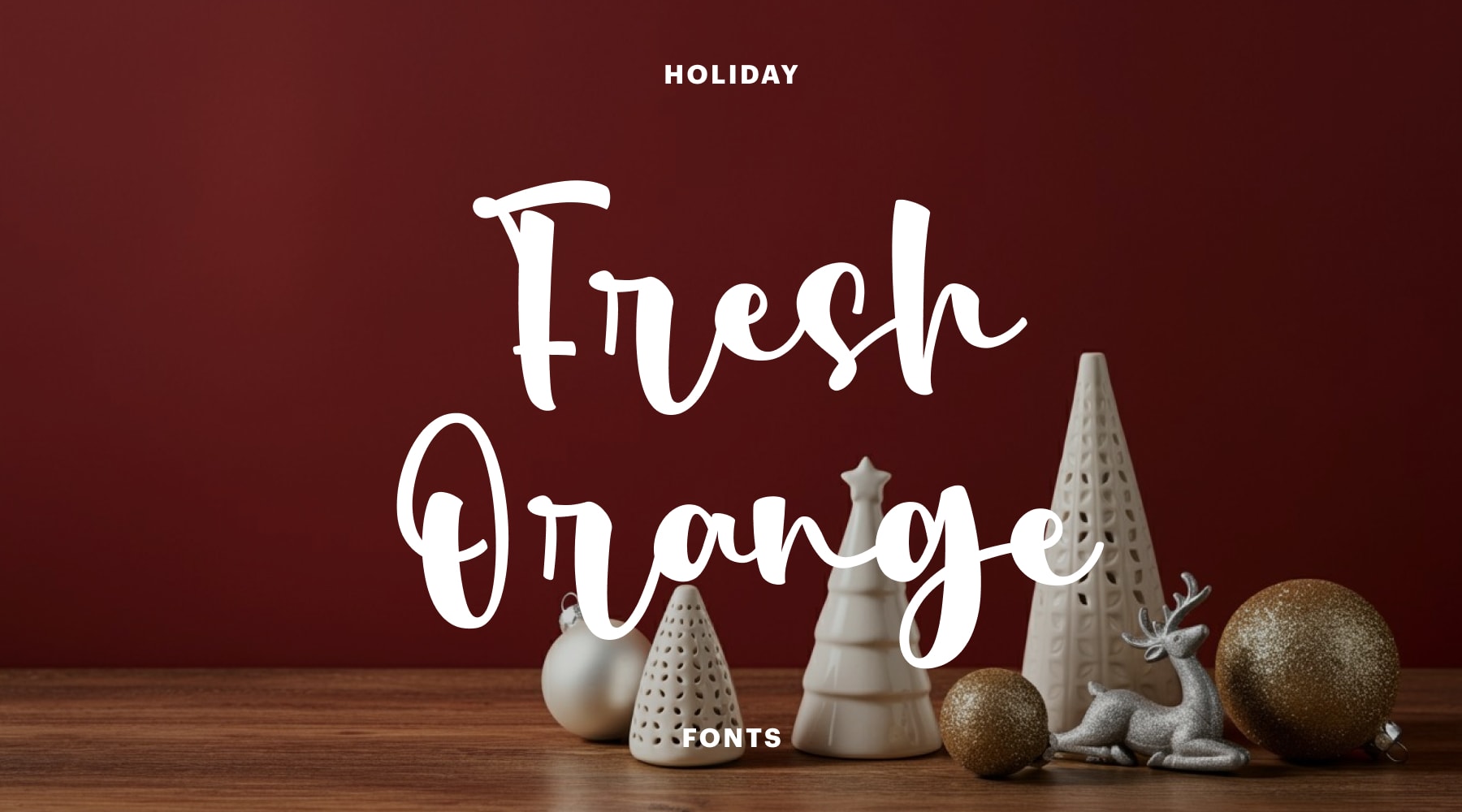 Weihnachtliche Schriftart Fresh Orange
