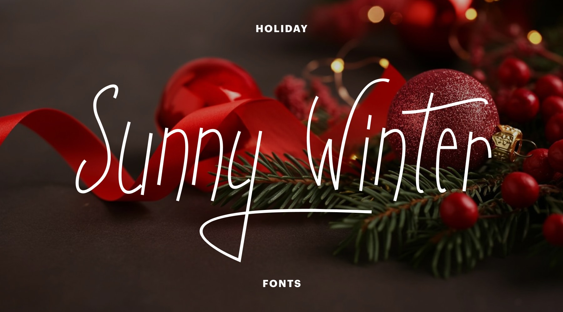 Weihnachtliche Schriftart Sunny Winter