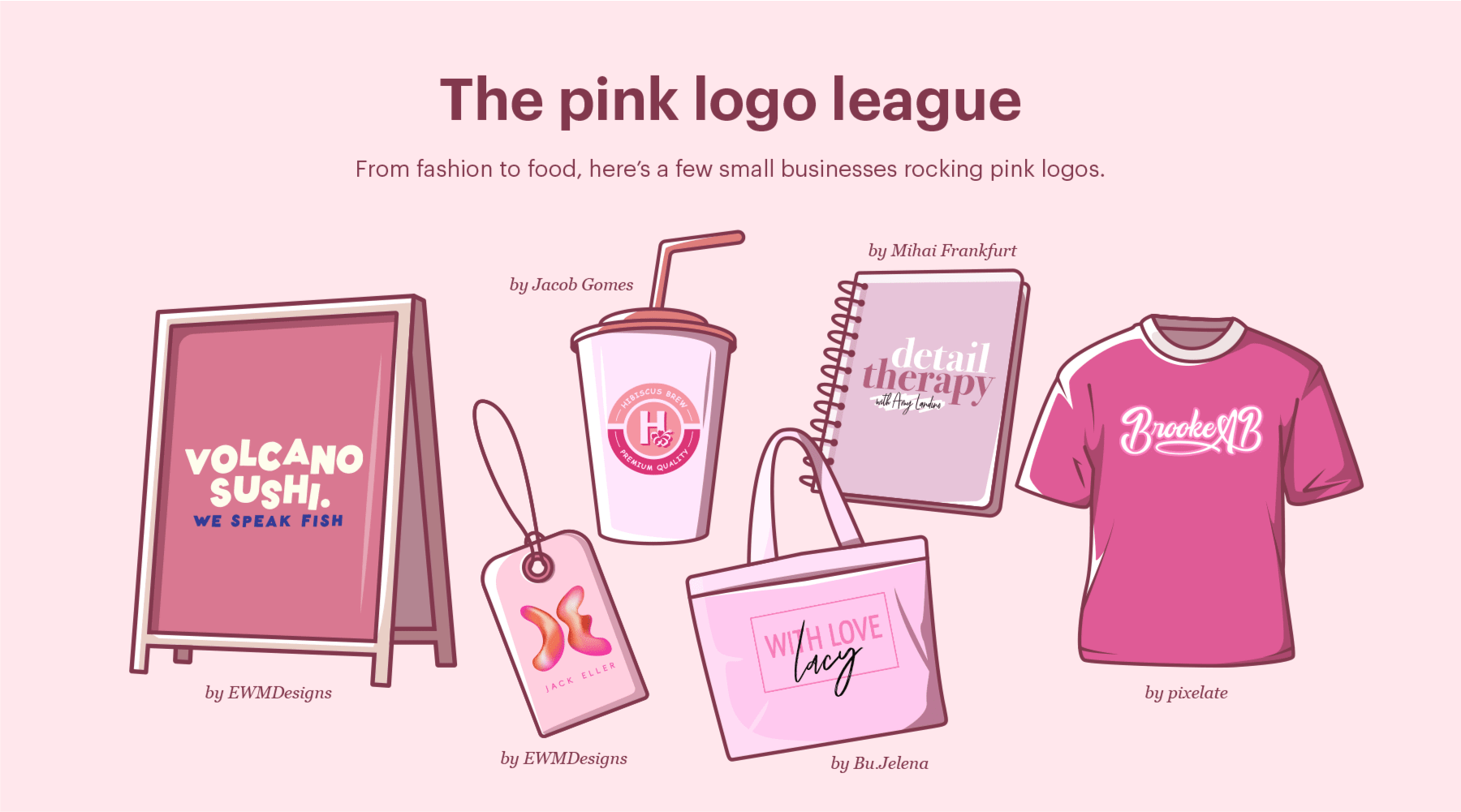 Pink logo designs from 99designs by Vista design services
