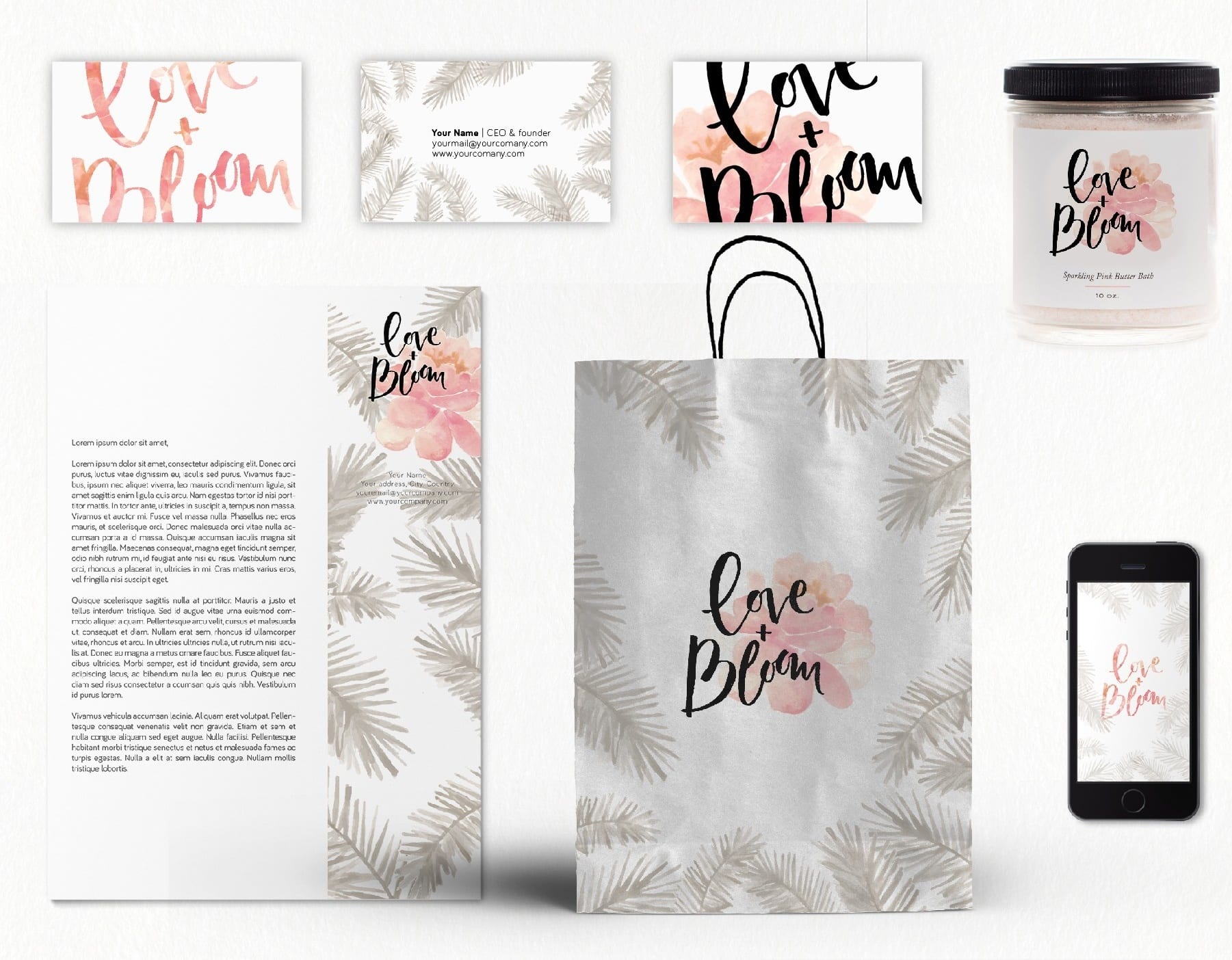 pretty and feminine corporate design