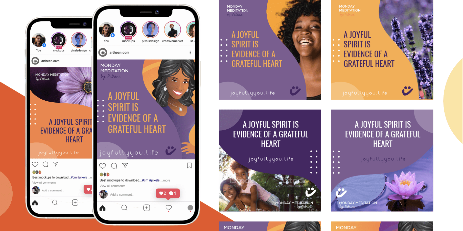 a small business’ social media moodboard