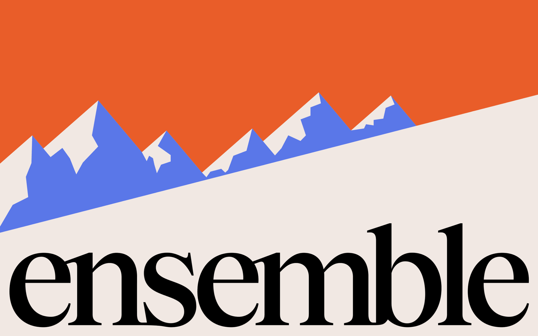 Abbildung eines Logos f&uuml;r die Ensemble Travel Group, das den markanten Color-Blocking-Trend zeigt.