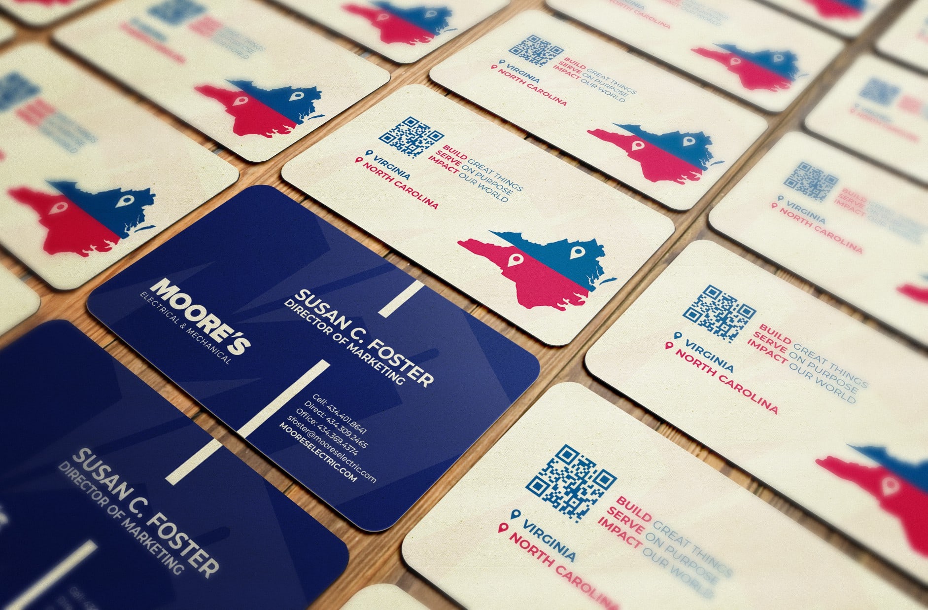 Business cards with QR codes