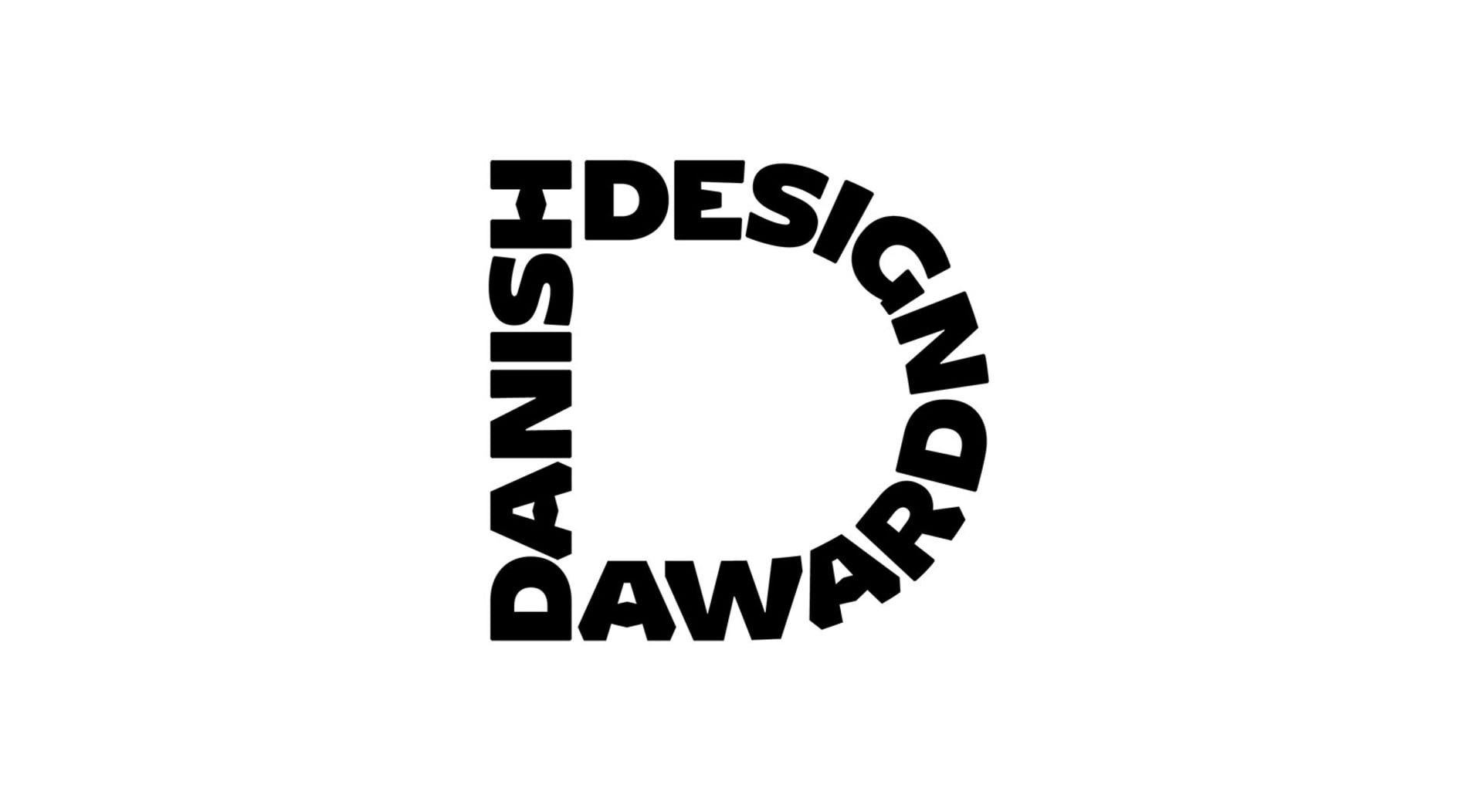 Typographic design in the the shape of the letter D