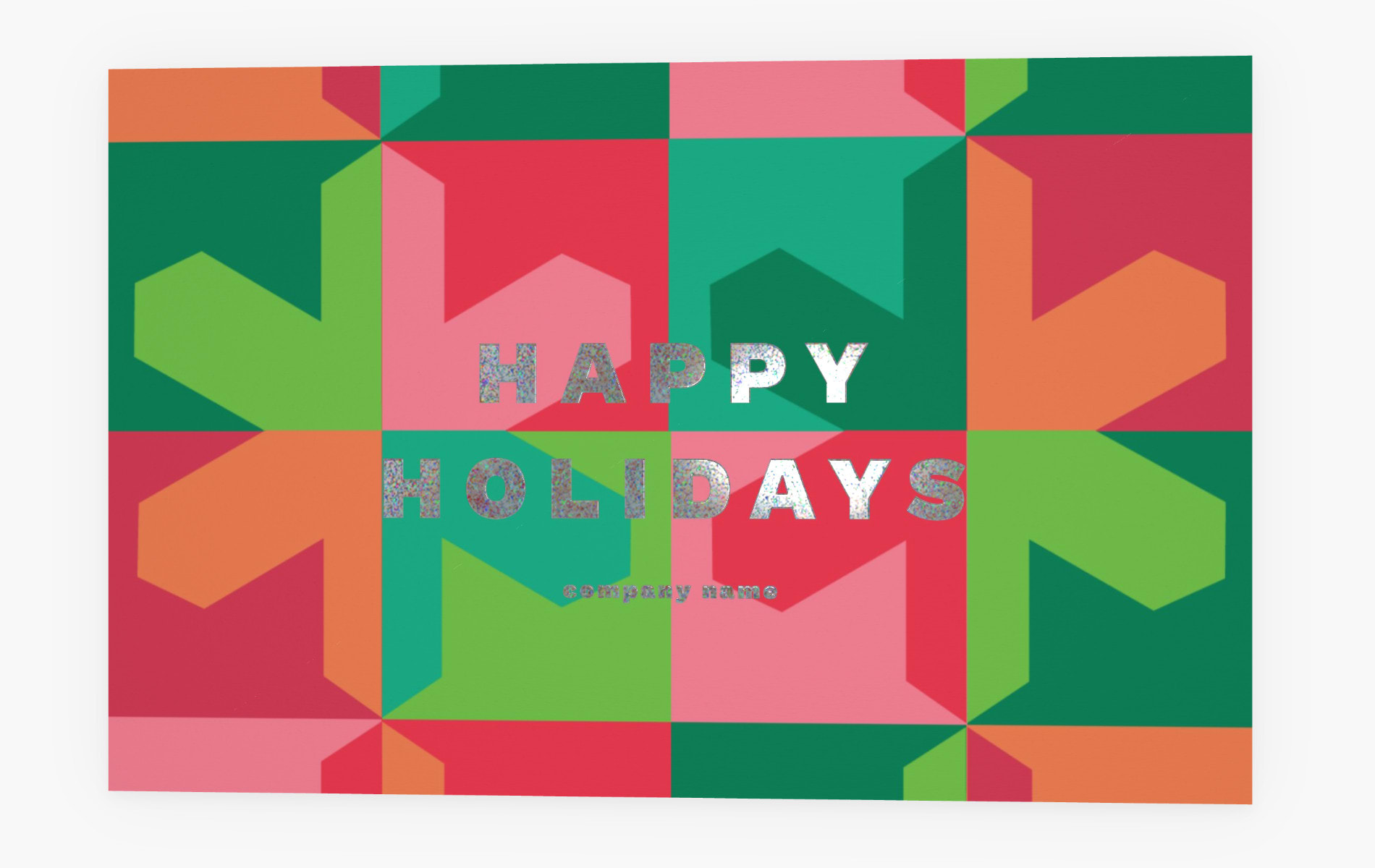 VistaPrint Christmas card design with foil accents