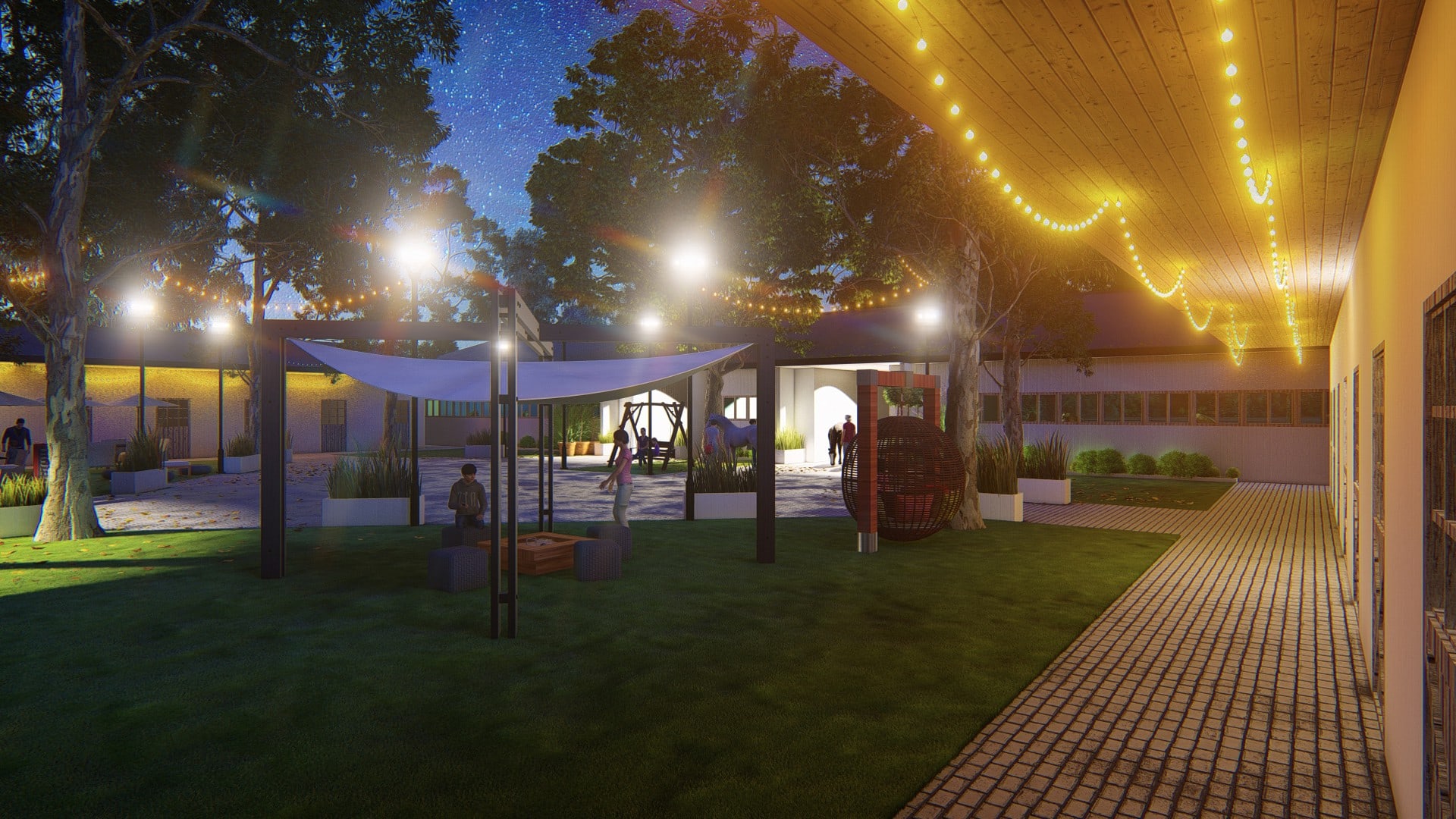 3D design of an outdoor event venue