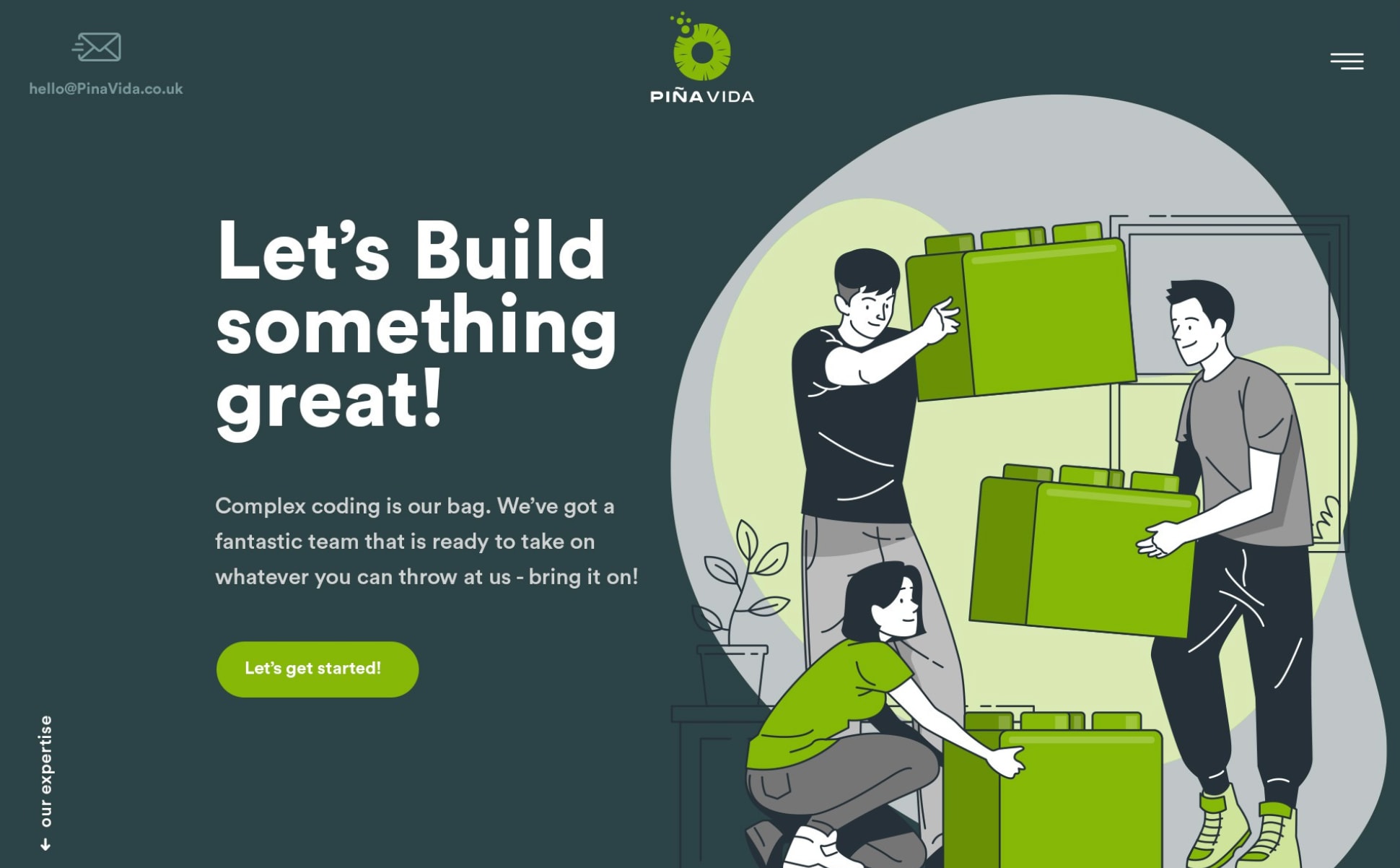 Illustrated website design idea