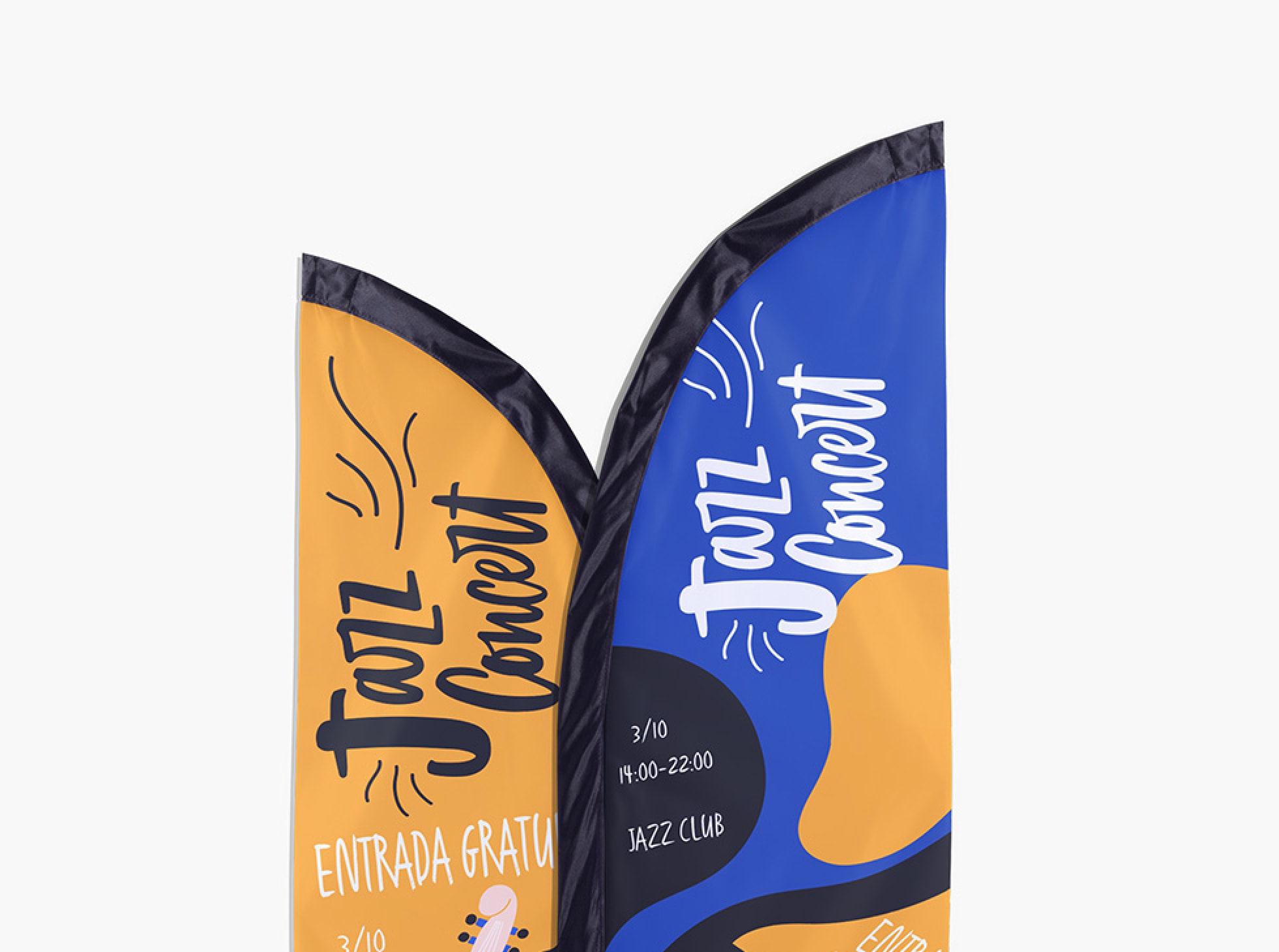 Custom-printed flags by VistaPrint