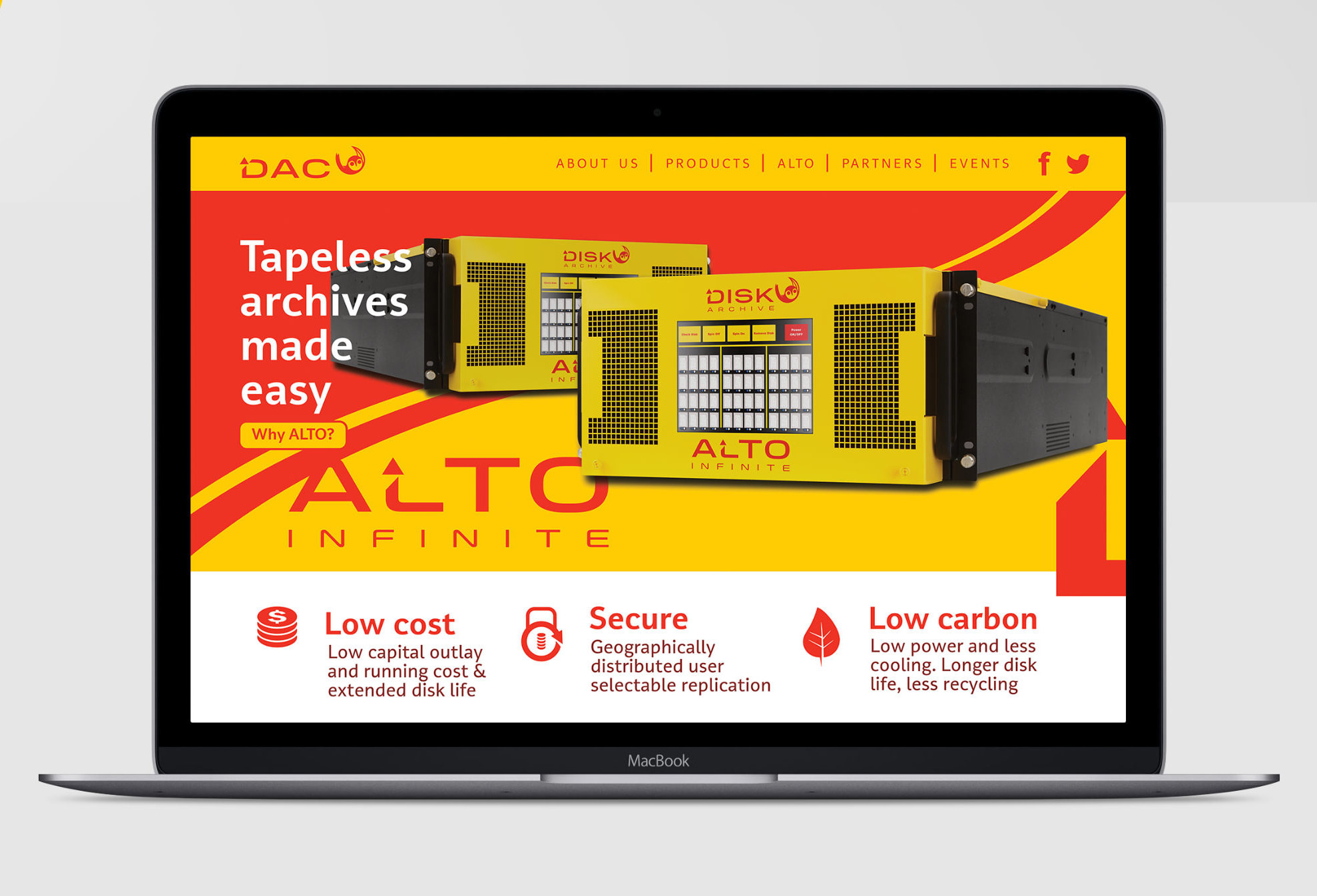 Branding et design de site web de la marque Disk Archive Corporation