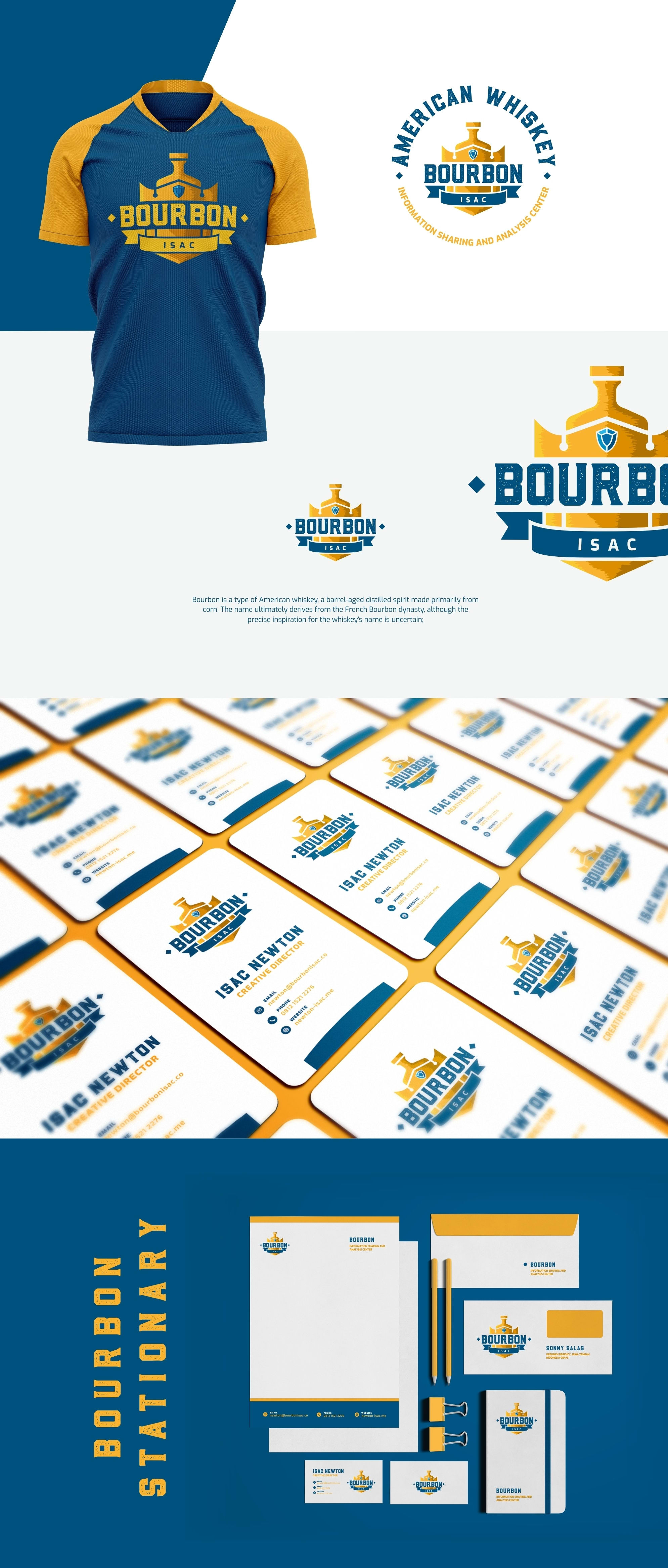 Logo design on various printed branding materials