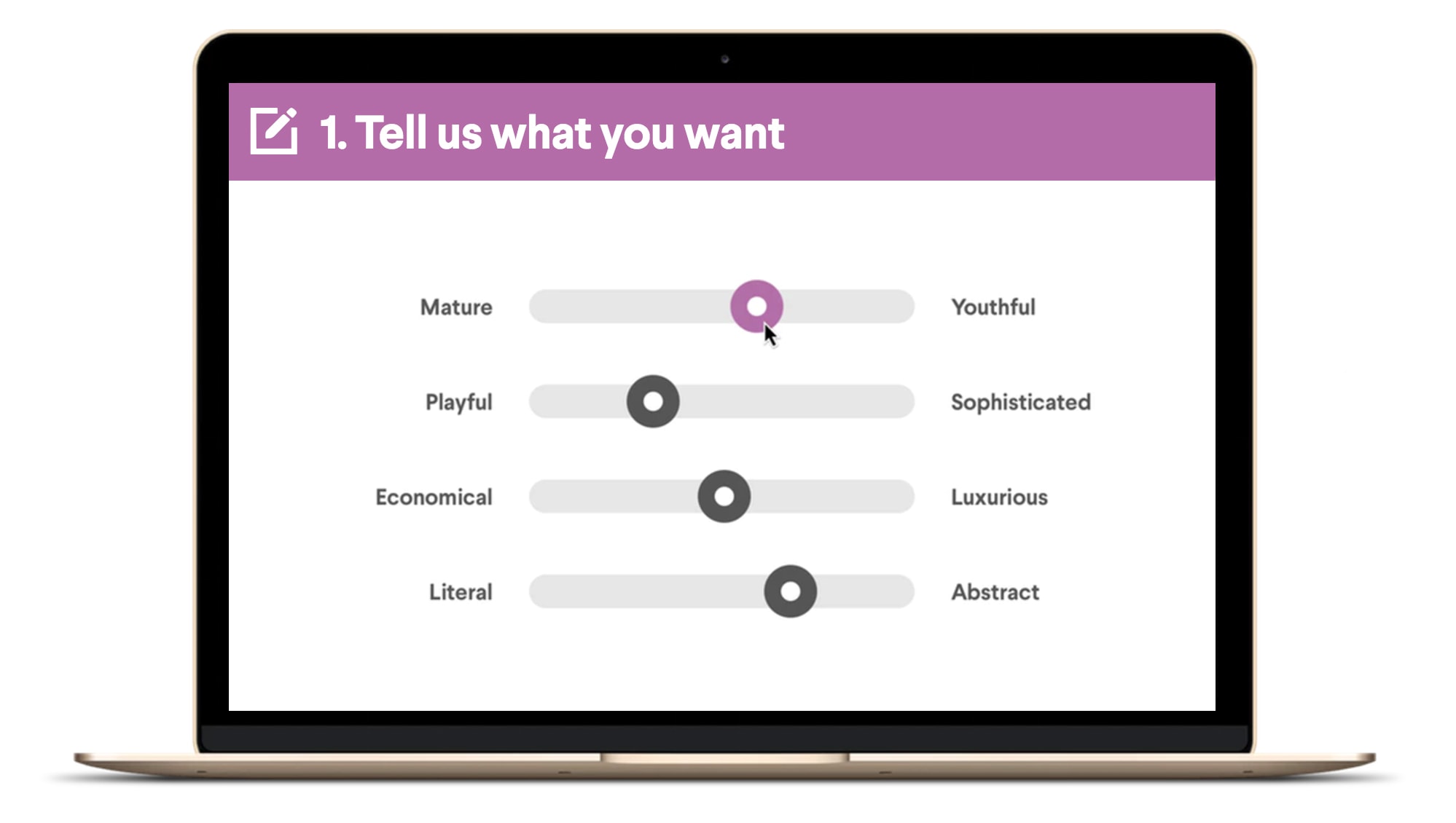 logo brief mood sliders
